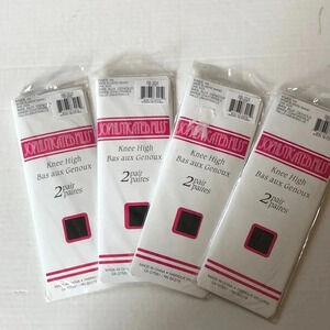 Vtg Black Knee  Highs